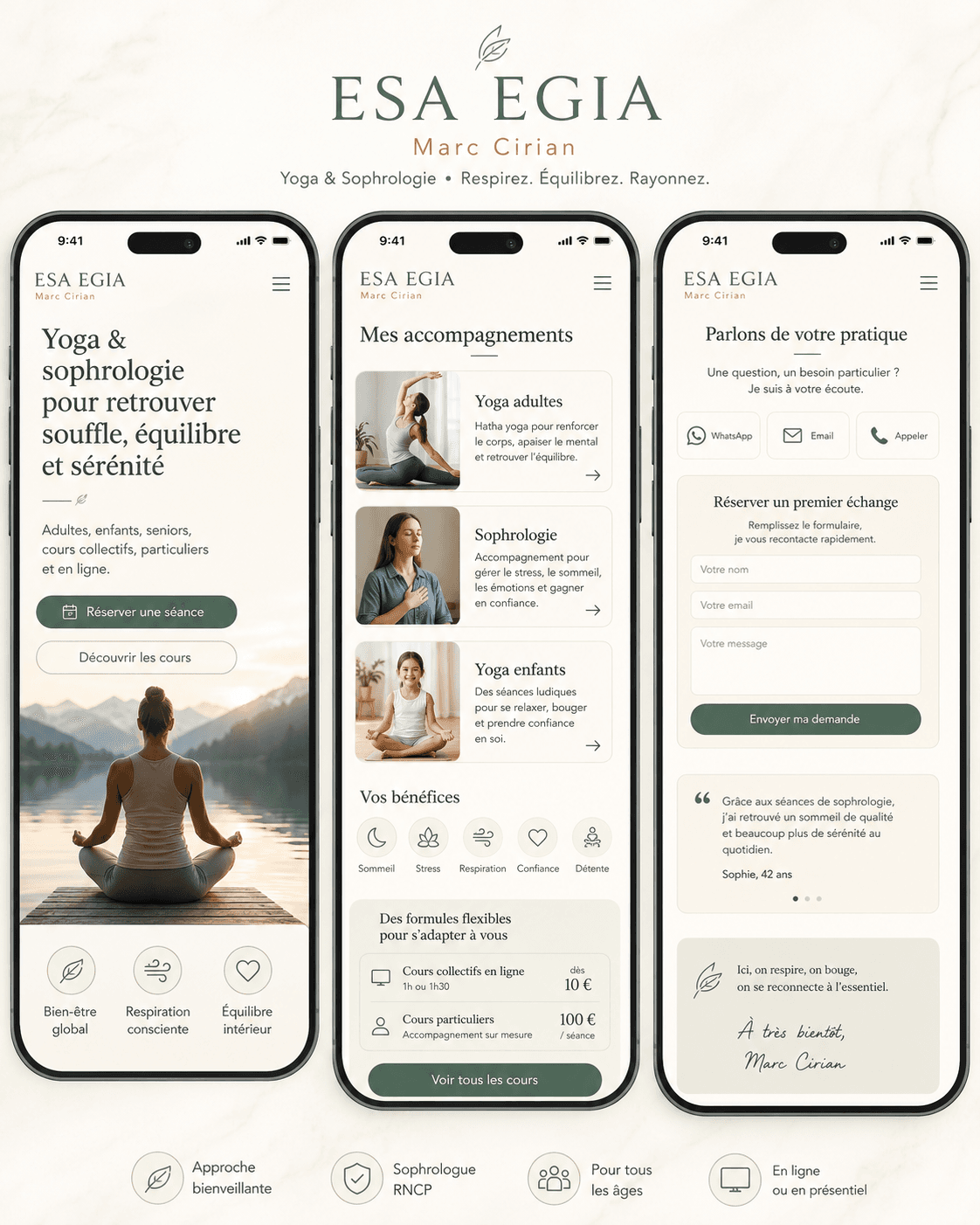 Marc Cirian, professeur de yoga et sophrologue