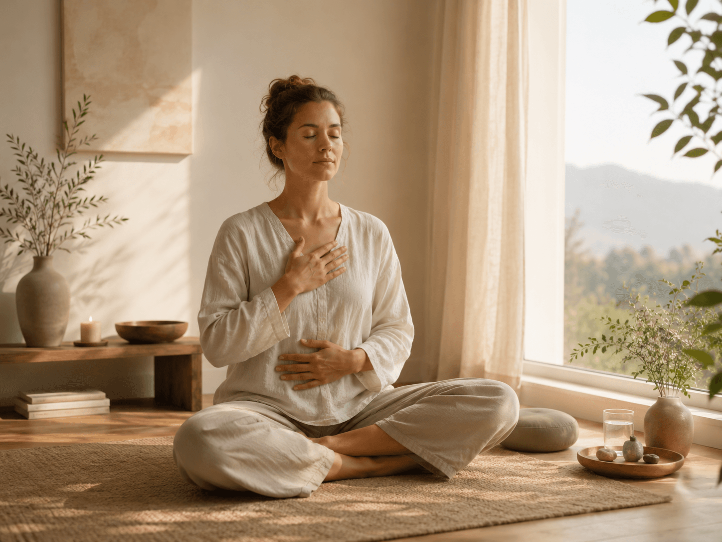 Séance de sophrologie et respiration consciente
